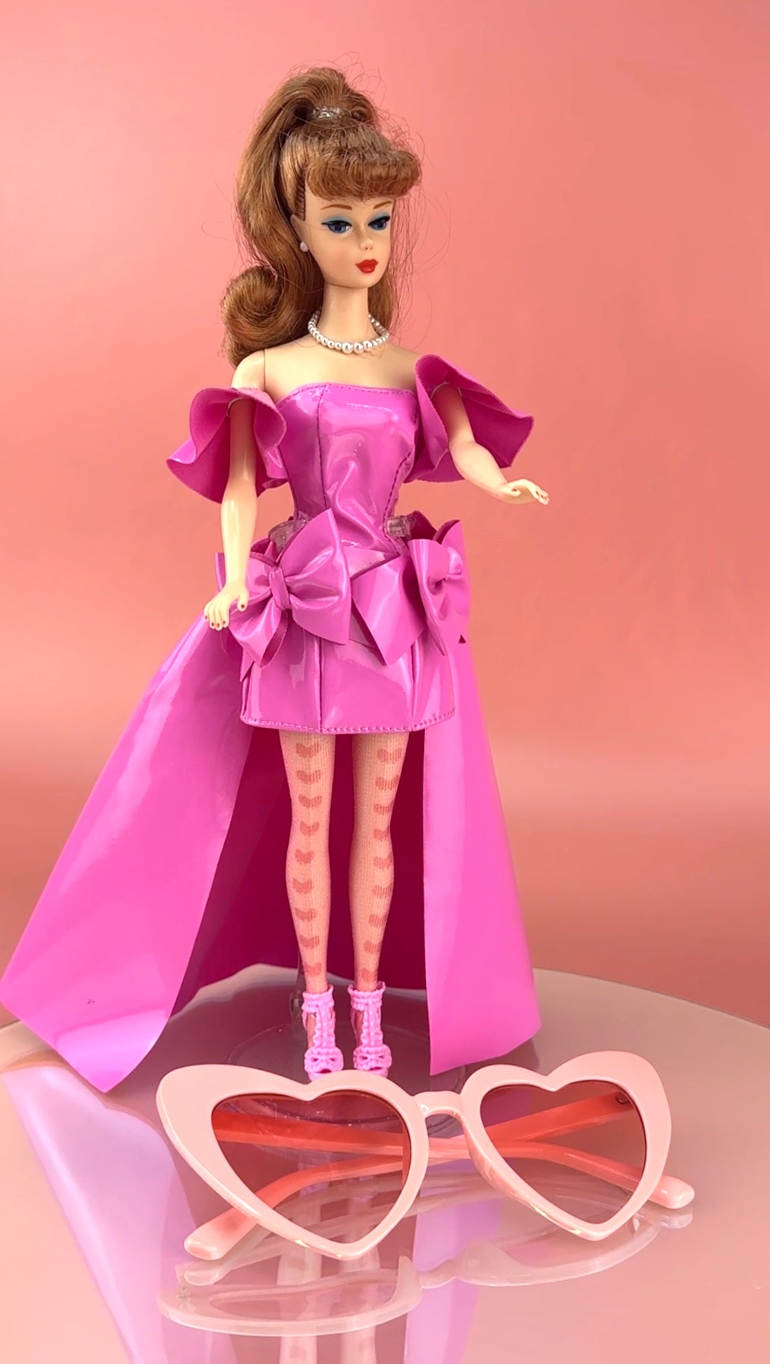 Barbie Doll Heart Shaped Sunglasses TRIXIE DOLLHOUSE Pink Vintage