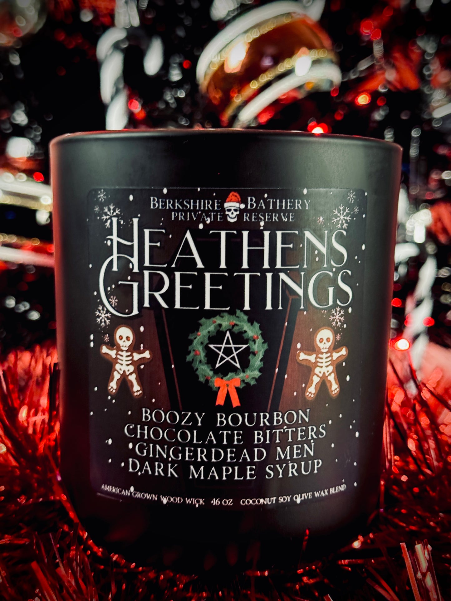 heathens greetings holiday dark gothic decor candle spooky christmas gothmas gothic holidays