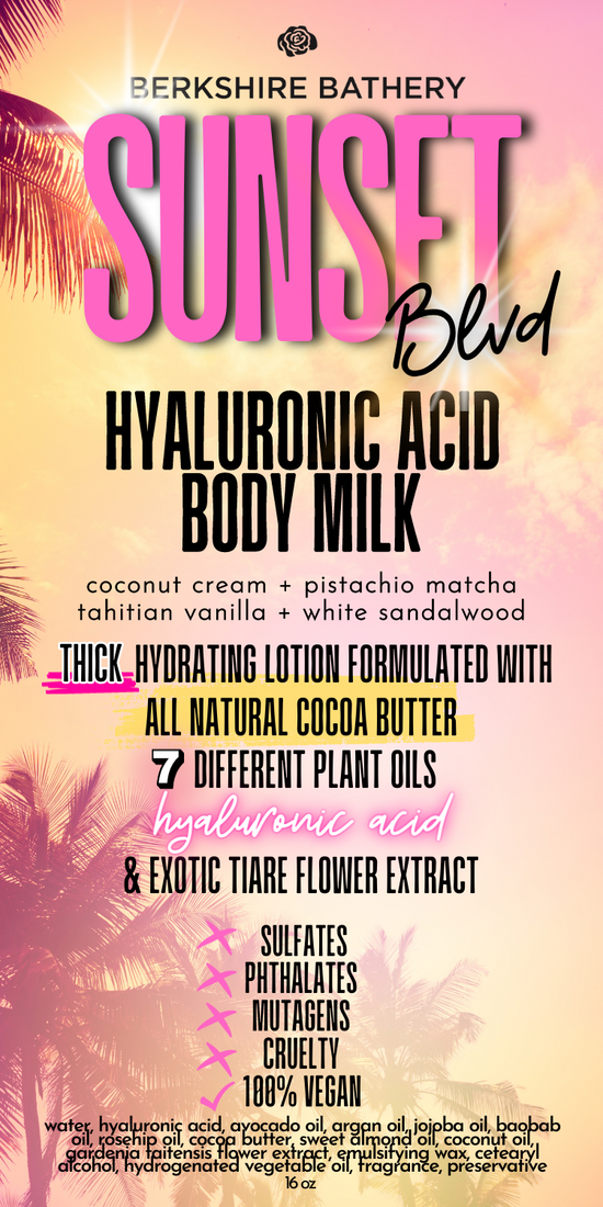 SUNSET BOULEVARD | 16oz Hyaluronic Acid Body Milk Lotion
