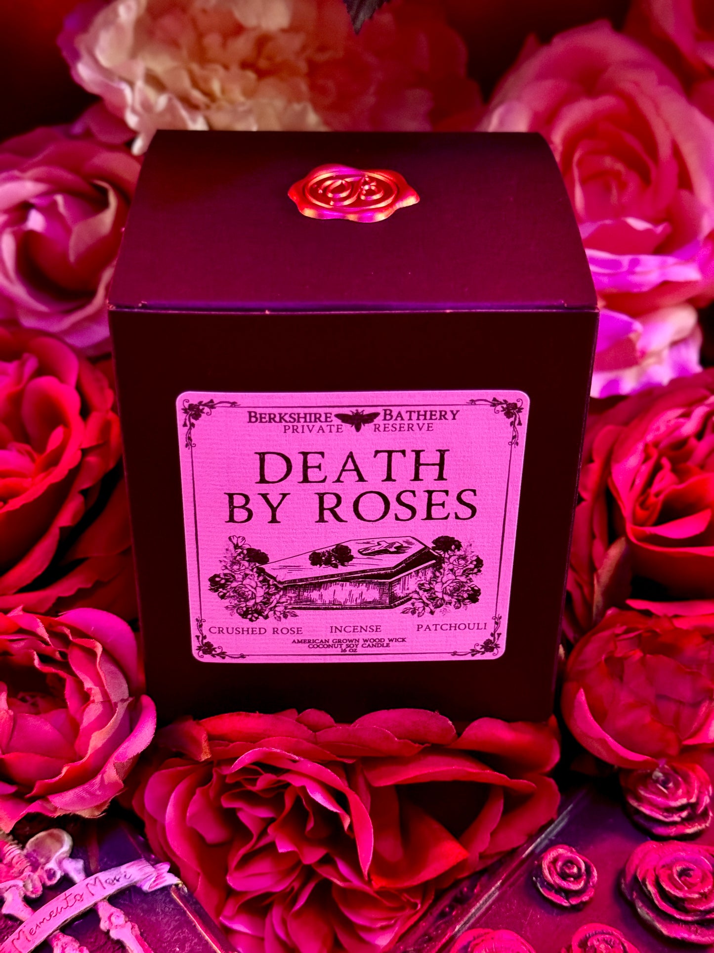 DEATH BY ROSES | Smoky Floral - 16oz Wood Wick Candle