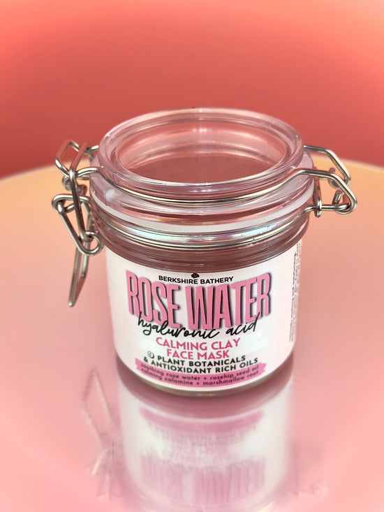 ROSE WATER | Hyaluronic Acid Calming Clay Face Mask 8oz