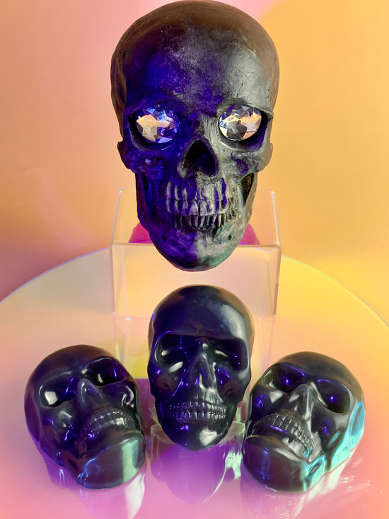 Load image into Gallery viewer, TRICK OR TREAT | XXL Skull Shaped Scented Activated Charcoal Bar Soap
