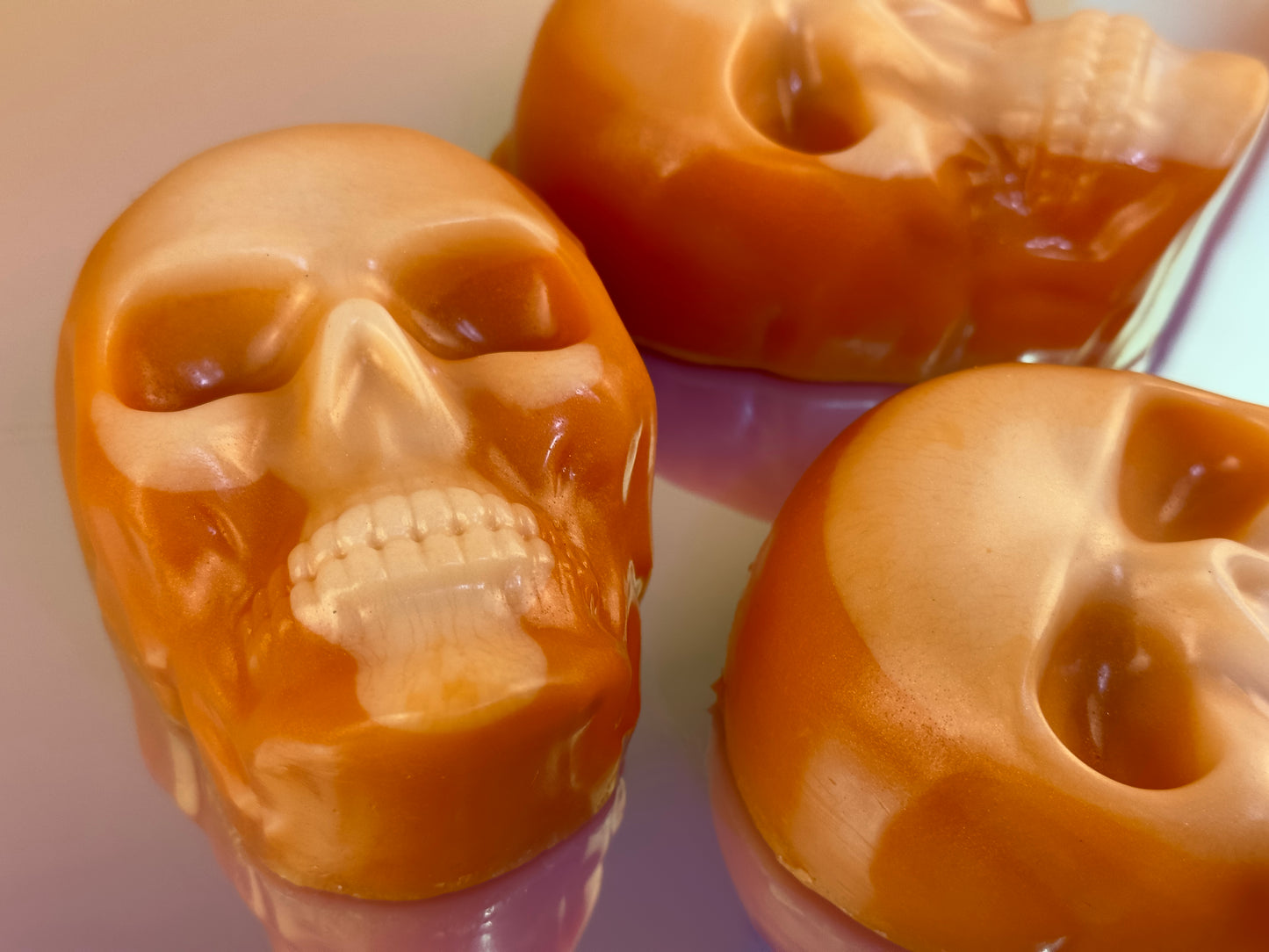 HOPPY HALLOWEEN | XXL Skull Shaped Pumpkin Cream Beer Scented Bar Soap