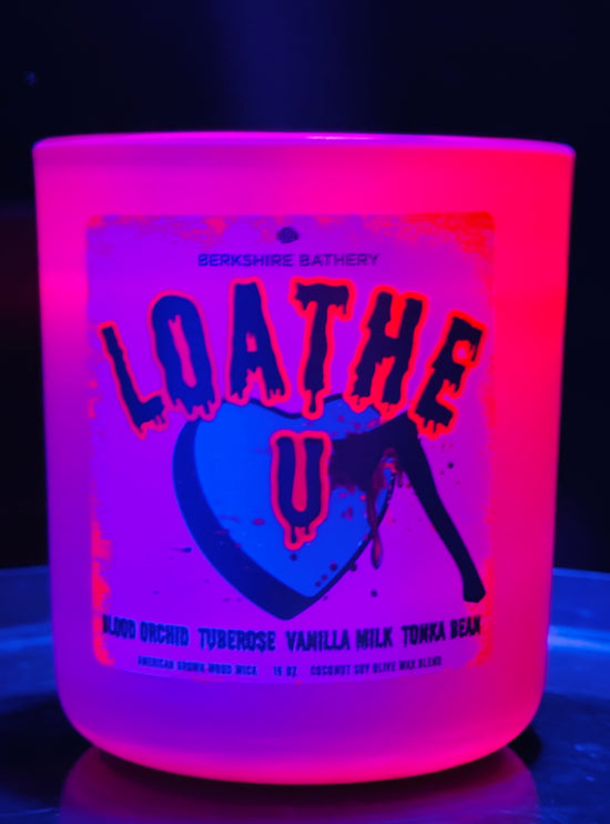 LOATHE U | Blood Orchid + Vanilla Milk - 16oz Wood Wick Candle