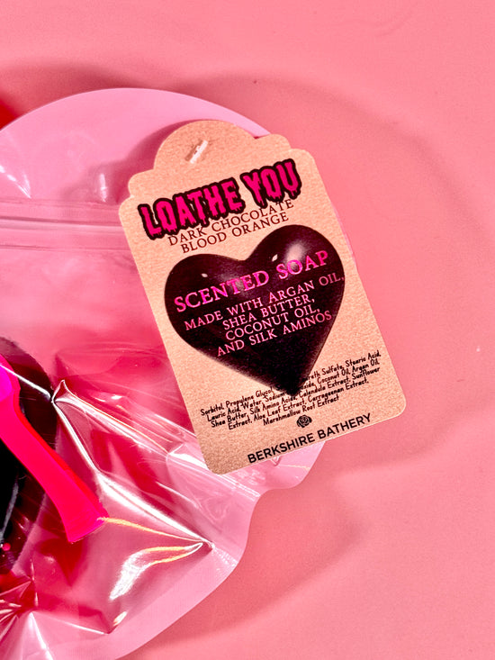 LOATHE YOU | Chocolate Orange Scented | Black Heart Soap