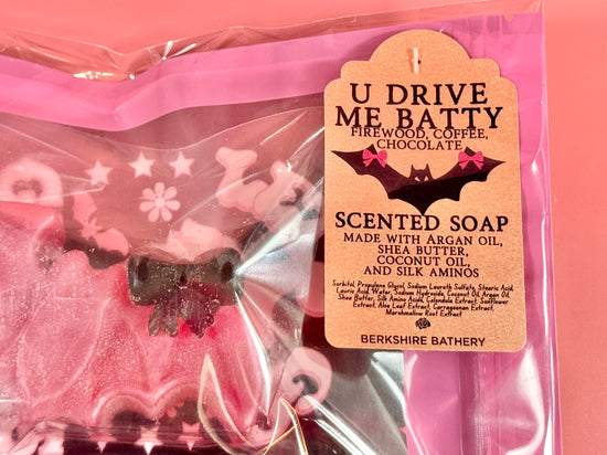 U DRIVE ME BATTY | Smoked Chocolate + Coffee Scented | Bat Shaped Soap