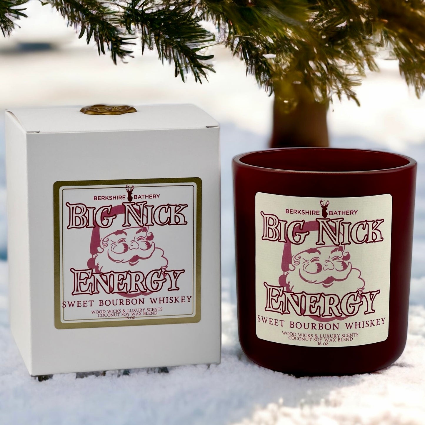 Load image into Gallery viewer, BIG NICK ENERGY | Sweet Bourbon Whiskey - 16oz Wood Wick Candle
