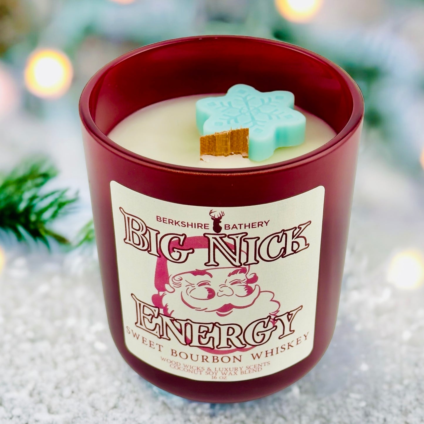 Load image into Gallery viewer, BIG NICK ENERGY | Sweet Bourbon Whiskey - 16oz Wood Wick Candle
