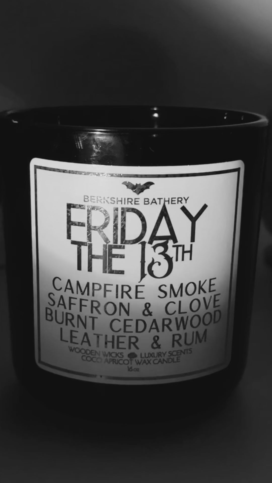 Load and play video in Gallery viewer, FRIDAY THE 13TH | 16oz Wood Wick Candle
