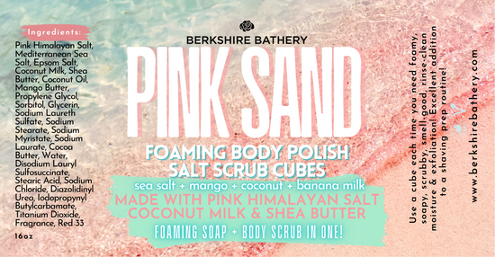 Load image into Gallery viewer, PINK SAND | 16oz Foaming Salt Scrub Cubes
