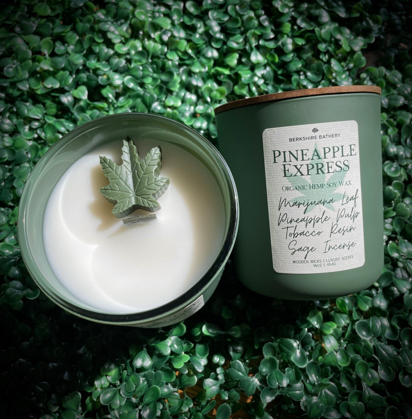 Pineapple Express | Organic HEMP Soy Wax - 16oz Wooden Wick Candle