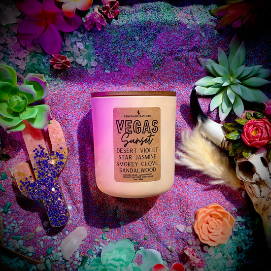 Load image into Gallery viewer, VEGAS SUNSET | 16oz Wooden Wick HEMP Wax Candle

